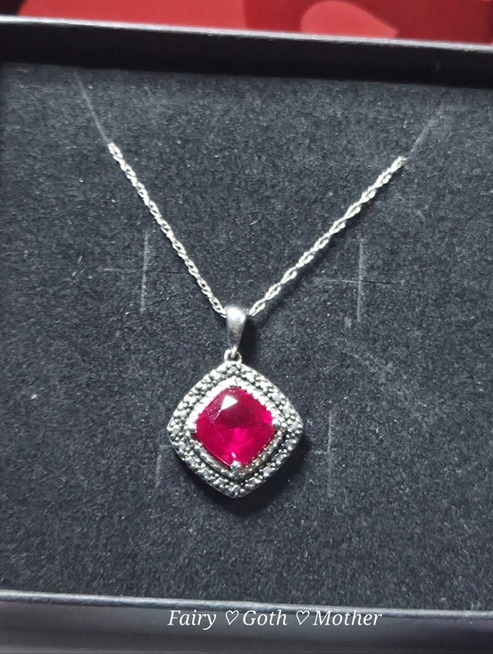 Kay Jewelers Jewelry - New Kay Jewelers Genuion Ruby & Diamond Halo Necklace